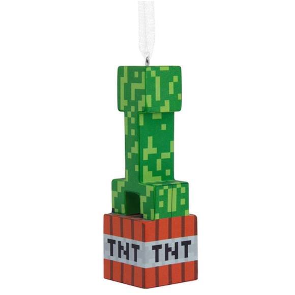 NWT Hallmark MINECRAFT CREEPER ON TNT BLOCK ORNAMENT - Picture 5 of 5